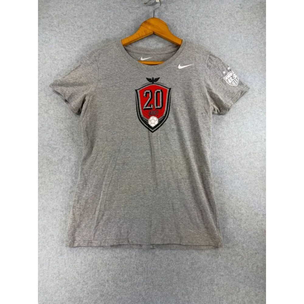 Nike Abby Wambach #20 USWNT USA Soccer Gray Slim Fit T-Shirt Women L 3583